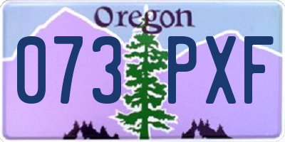 OR license plate 073PXF