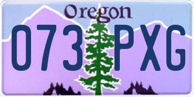 OR license plate 073PXG