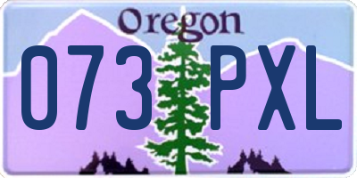 OR license plate 073PXL