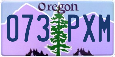 OR license plate 073PXM
