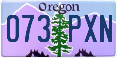 OR license plate 073PXN