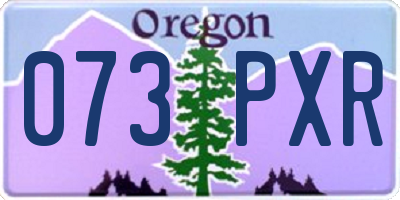 OR license plate 073PXR