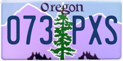 OR license plate 073PXS
