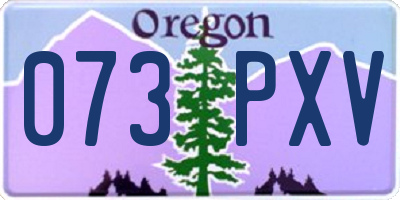 OR license plate 073PXV