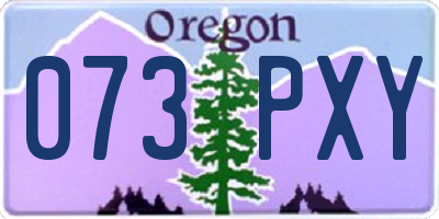 OR license plate 073PXY