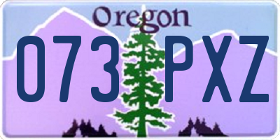 OR license plate 073PXZ