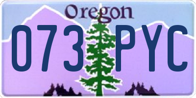 OR license plate 073PYC