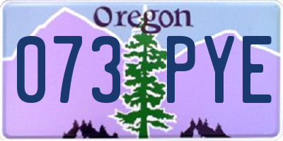 OR license plate 073PYE