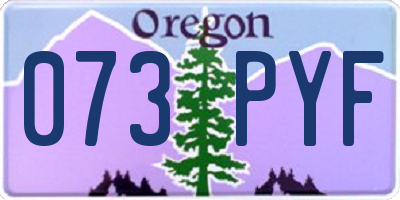 OR license plate 073PYF