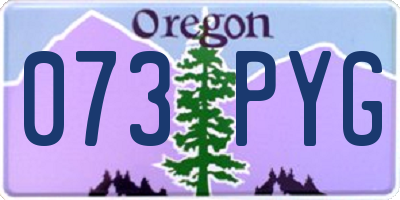 OR license plate 073PYG
