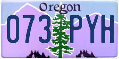 OR license plate 073PYH