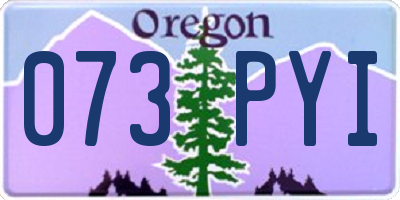 OR license plate 073PYI