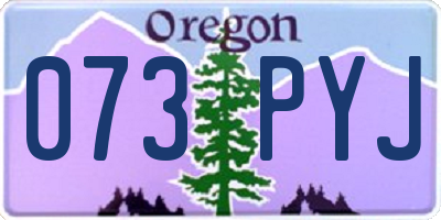 OR license plate 073PYJ