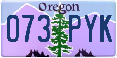 OR license plate 073PYK