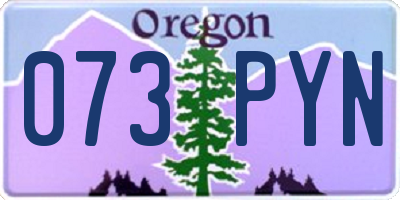 OR license plate 073PYN