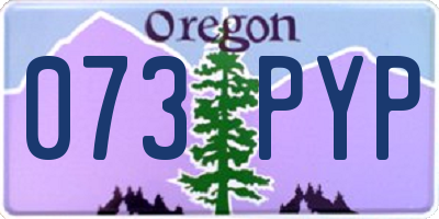 OR license plate 073PYP