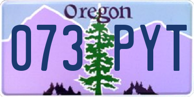 OR license plate 073PYT