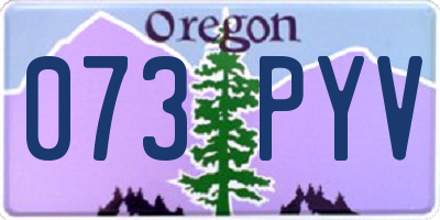 OR license plate 073PYV