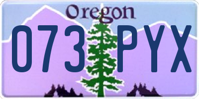 OR license plate 073PYX