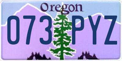 OR license plate 073PYZ