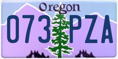 OR license plate 073PZA