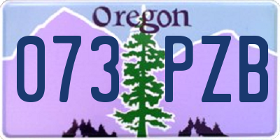 OR license plate 073PZB