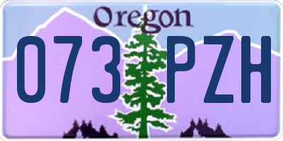 OR license plate 073PZH