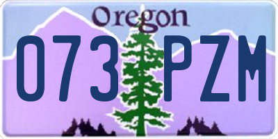 OR license plate 073PZM
