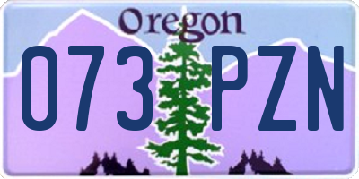 OR license plate 073PZN