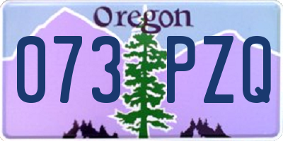 OR license plate 073PZQ