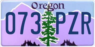 OR license plate 073PZR