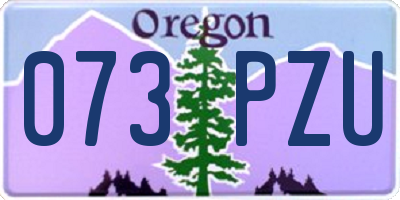 OR license plate 073PZU