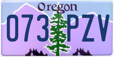 OR license plate 073PZV