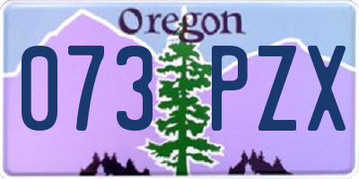 OR license plate 073PZX