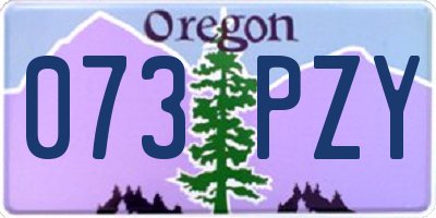 OR license plate 073PZY