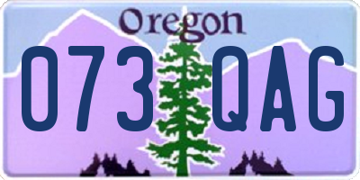 OR license plate 073QAG