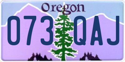 OR license plate 073QAJ