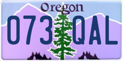 OR license plate 073QAL