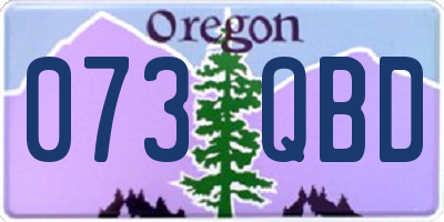 OR license plate 073QBD
