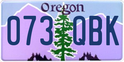 OR license plate 073QBK