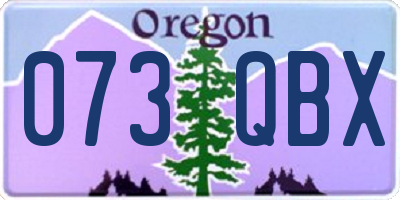 OR license plate 073QBX