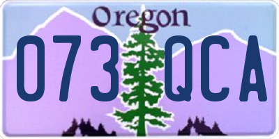 OR license plate 073QCA