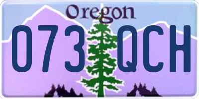 OR license plate 073QCH