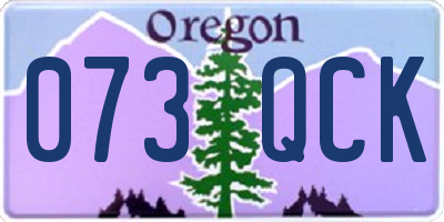 OR license plate 073QCK