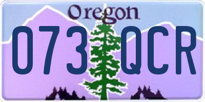 OR license plate 073QCR