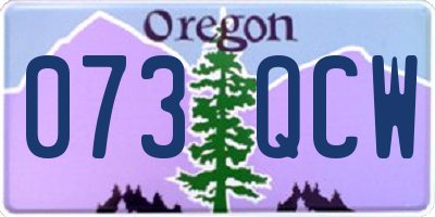 OR license plate 073QCW