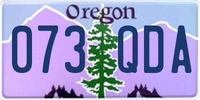 OR license plate 073QDA
