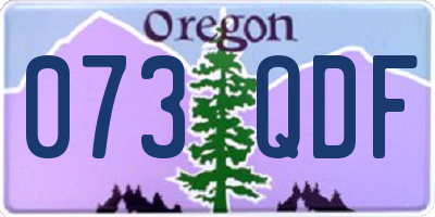 OR license plate 073QDF