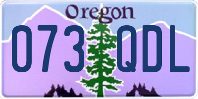 OR license plate 073QDL