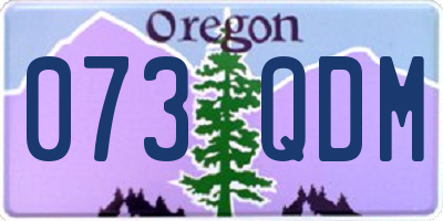 OR license plate 073QDM